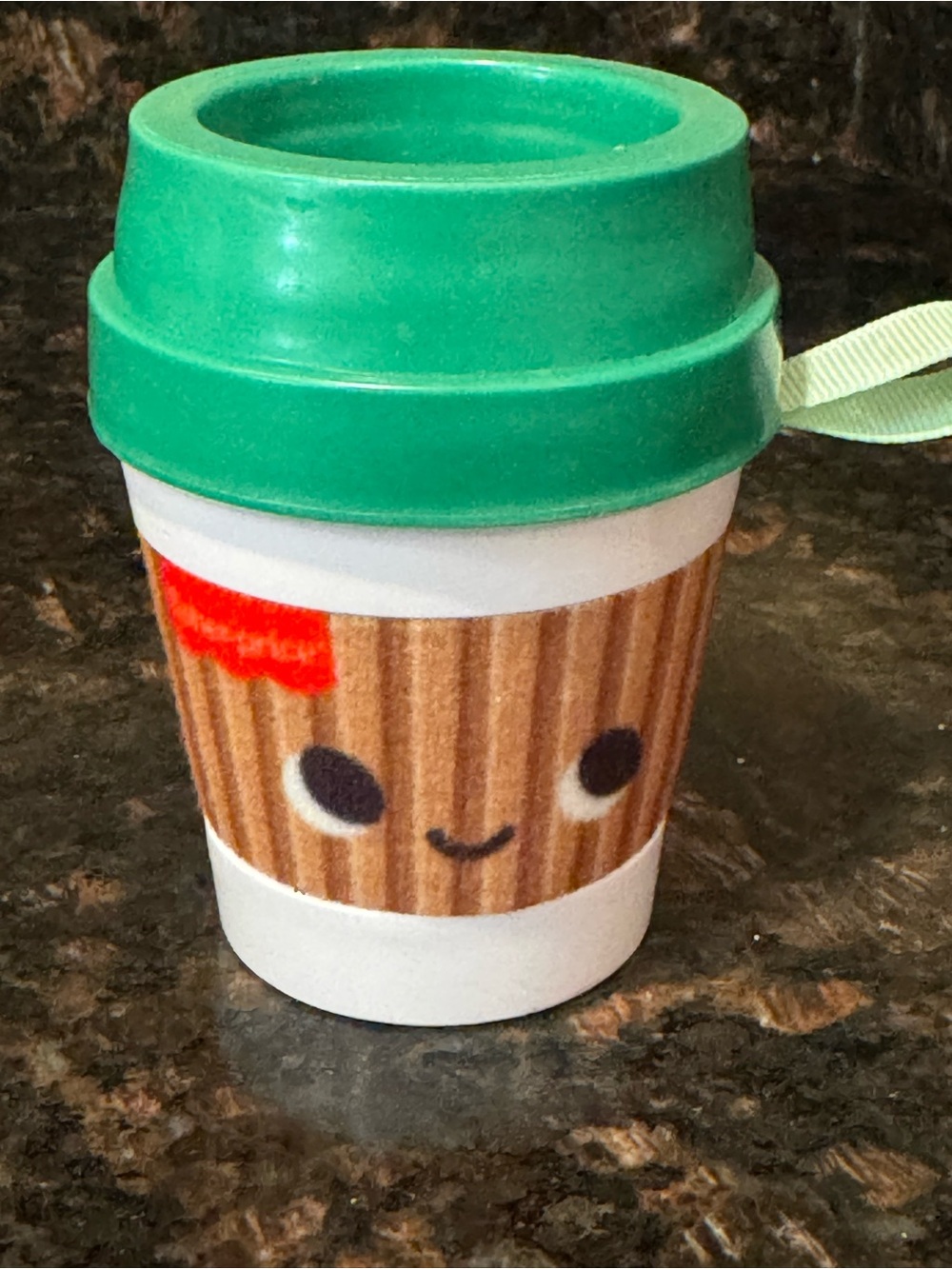 Kawaii Reusable Coffee Cup with Green Lid